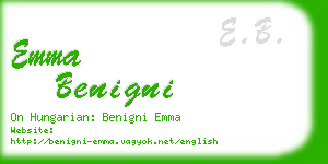 emma benigni business card